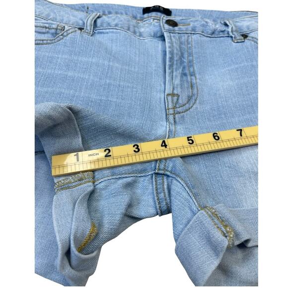 ABS Allen Schwartz Light Wash Denim Shorts Size 29 - Cuffed Hem Summer Essential - Picture 8 of 12